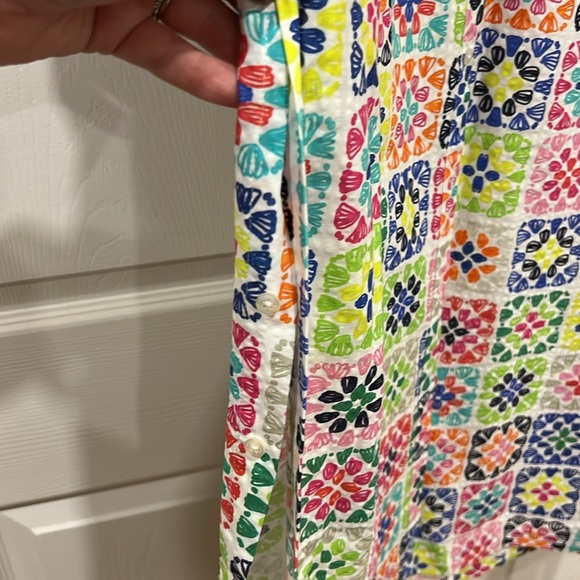 VILAGALLO Amina Dress Womens Multicolor Patchwork Size Large - Picture 4 of 9